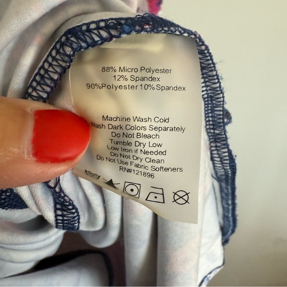 TITLE NINE M Splatter Floral Print CutOut Back Athletic Dress Purple Pink Medium - Picture 7 of 10